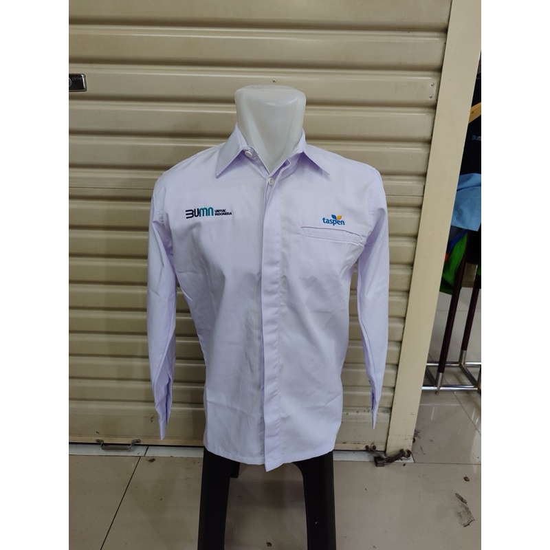 KEMEJA TASPEN BORDIR (BISA CUSTOM LOGO)