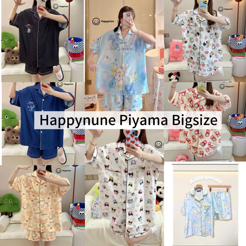 [READY] Baju Tidur Piyama Wanita Jumbo Bigsize Happynune Import Bangkok