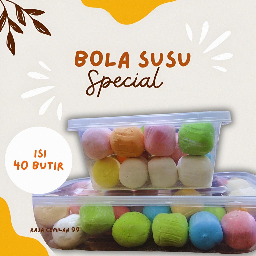 

CEMILAN SEHAT | BOLA SUSU | BOLA SUSU DANCOW | BOLA SUSU PELANGI (40 butir)