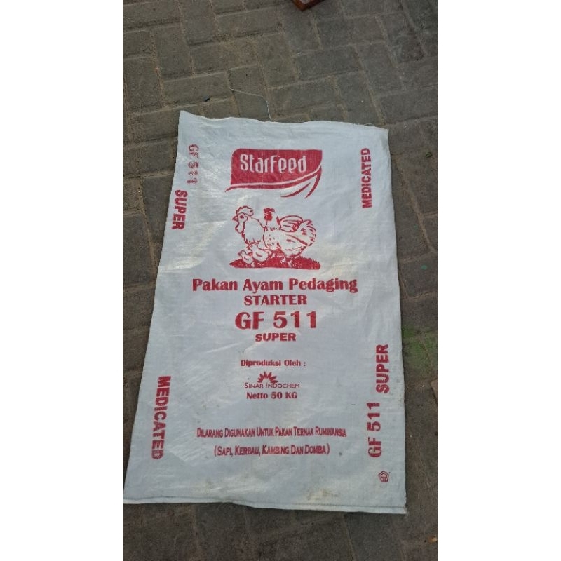 KARUNG BEKAS PAKAN AYAM 1X PAKAI | KARUNG AYAM 65X105