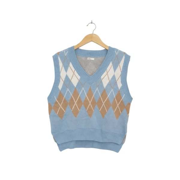 Vest Premium Argyle Blaby Blue (KODE : B73 -18 )