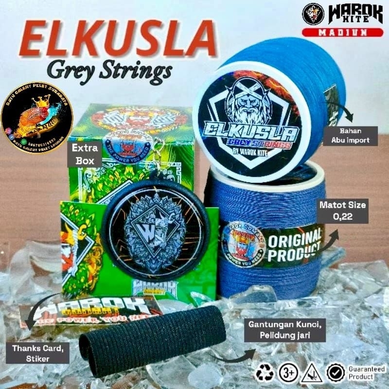 Senar Gelasan Matot WAROK ELKUSLA BAHAN ABU Import 0,22 Spesial Tournament 1600Yard