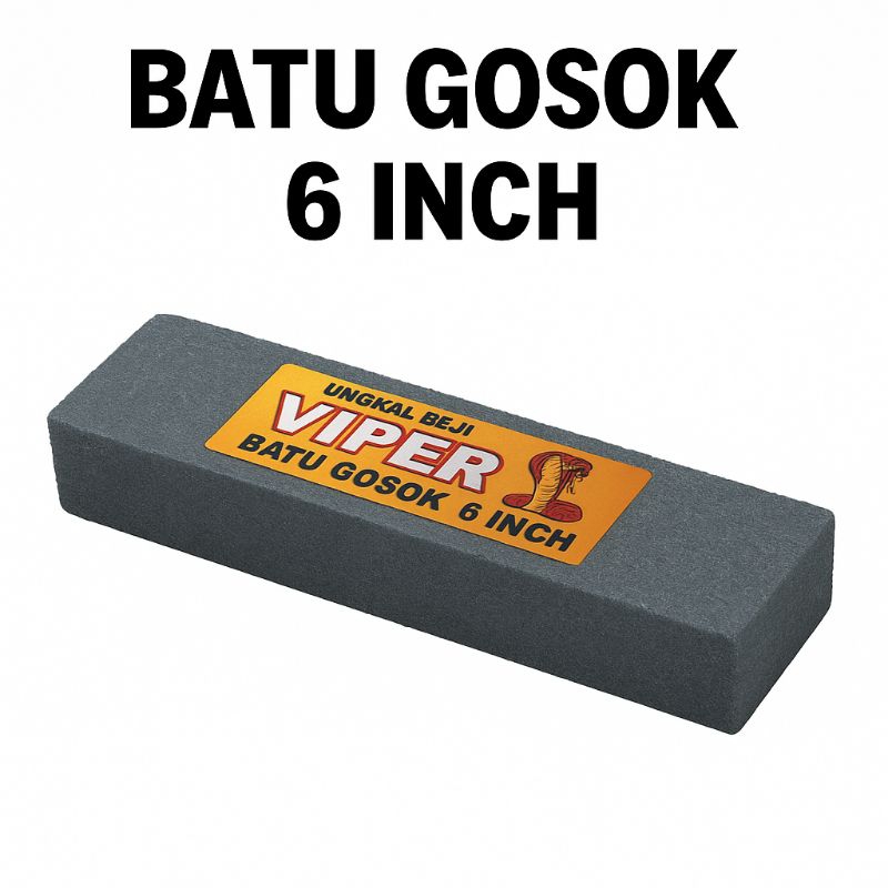 Batu Gosok Ungkal Beji Pisau Asah Sabit Sharpening Stone 6" Inch