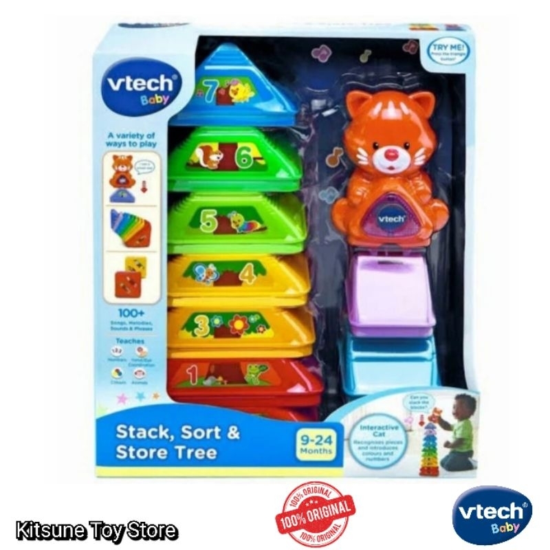 V Tech Baby Stack, Sort & Store Tree Original  - Vtech Mainan Edukasi Anak