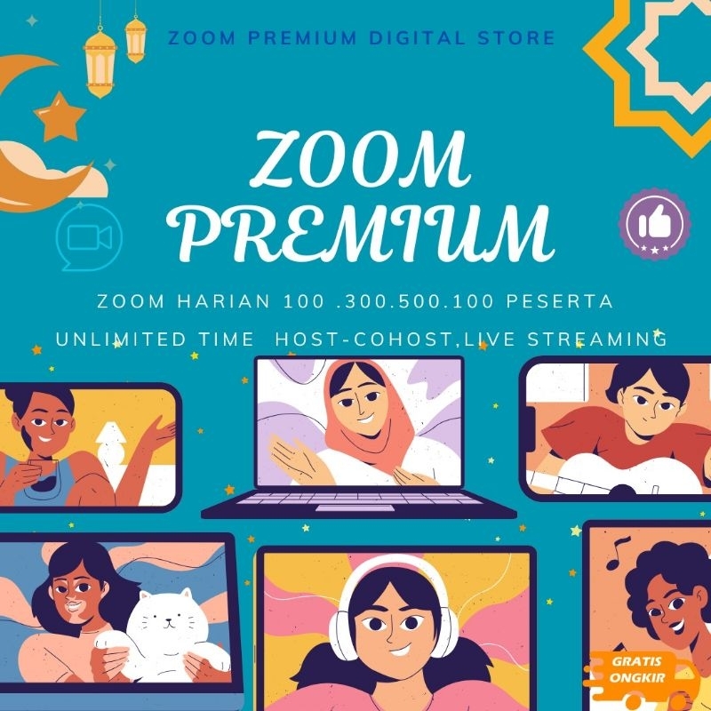 SEWA ZOOM HARIAN 100 300 500 1000 Peserta UNLIMITED TIME BERGARANSI