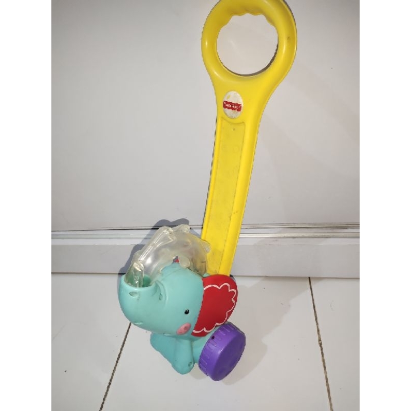 PRELOVED pushwalker fisher price pop n plush elephant