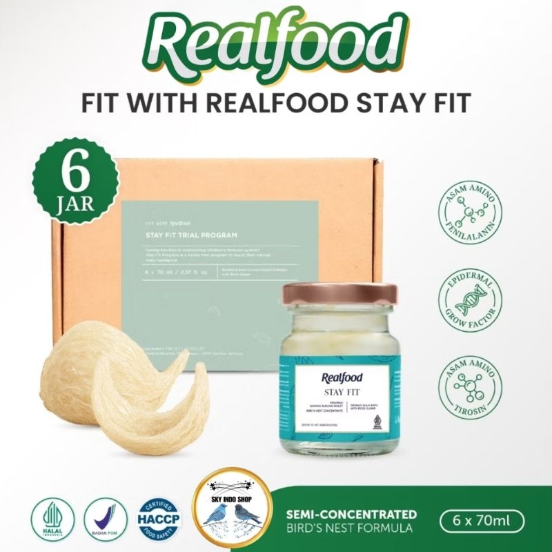 

Realfood Stay Fit Trial 6 Jar Minuman Sarang Burung Walet Bpom Halal