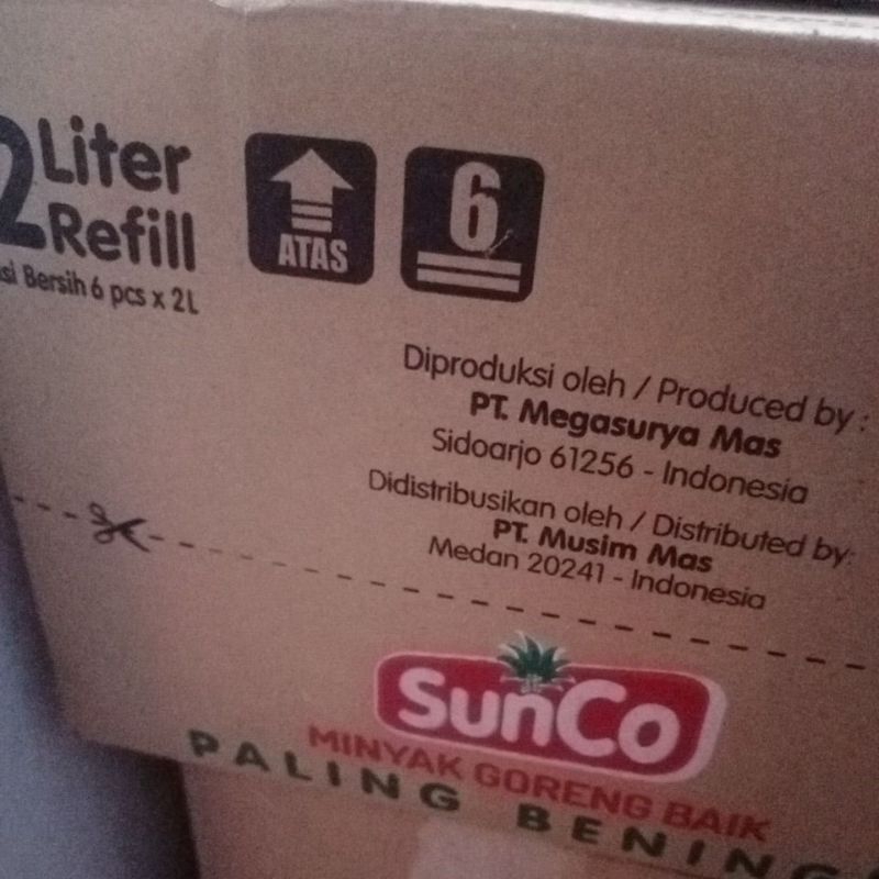 

Sunco 2liter minyak goreng 1 karton