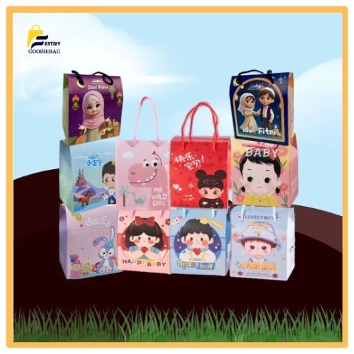 

FG Goodiebag Ulang Tahun Supercute Dino / Paperbag Ulang Tahun Anak Karakter Dino/Tas Snack Ulang Tahun Anak Motif Karakter Lucu/Tas Souvenir PP09