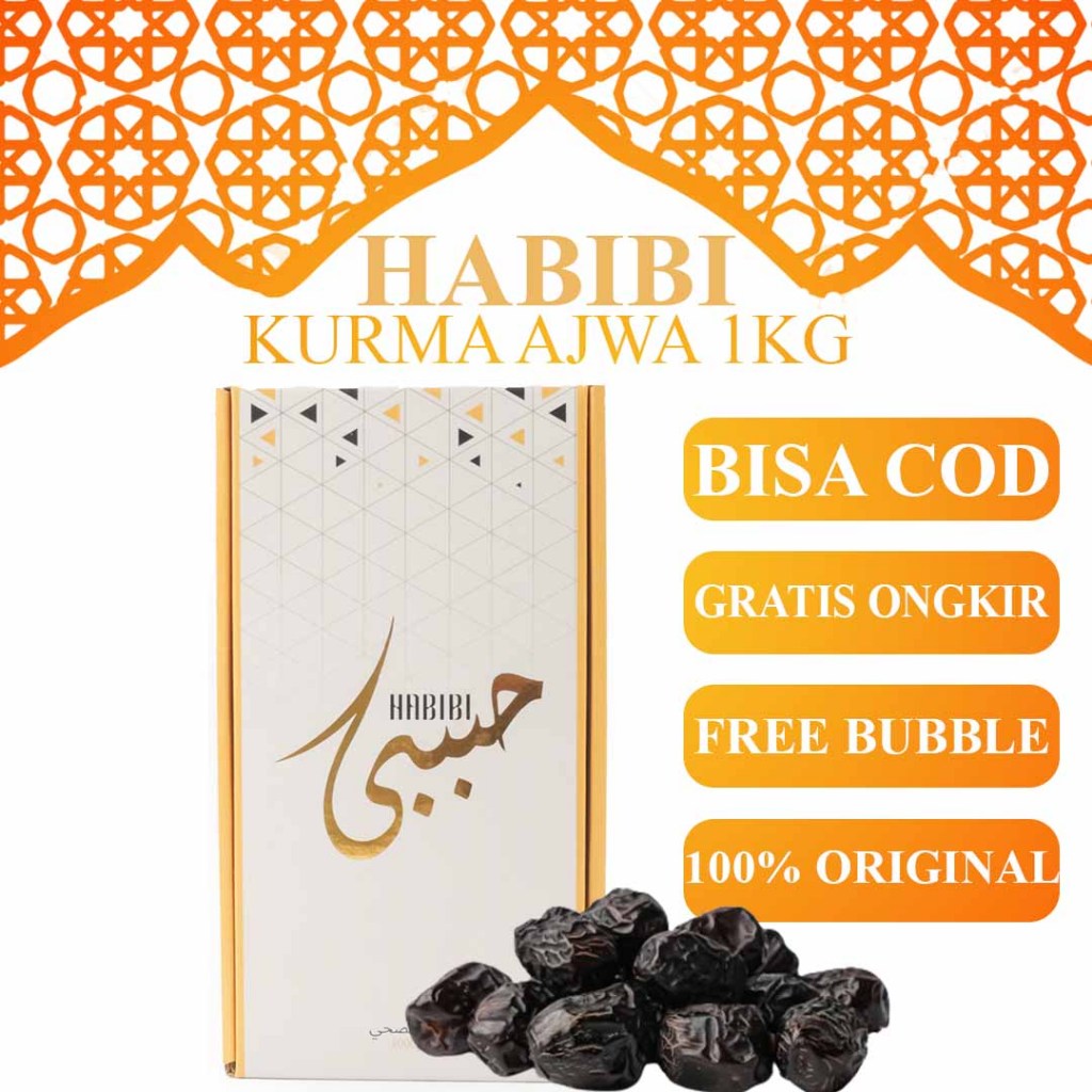 

Kurma Ajwa Madinah Premium Habibi 1000Gr/1Kg