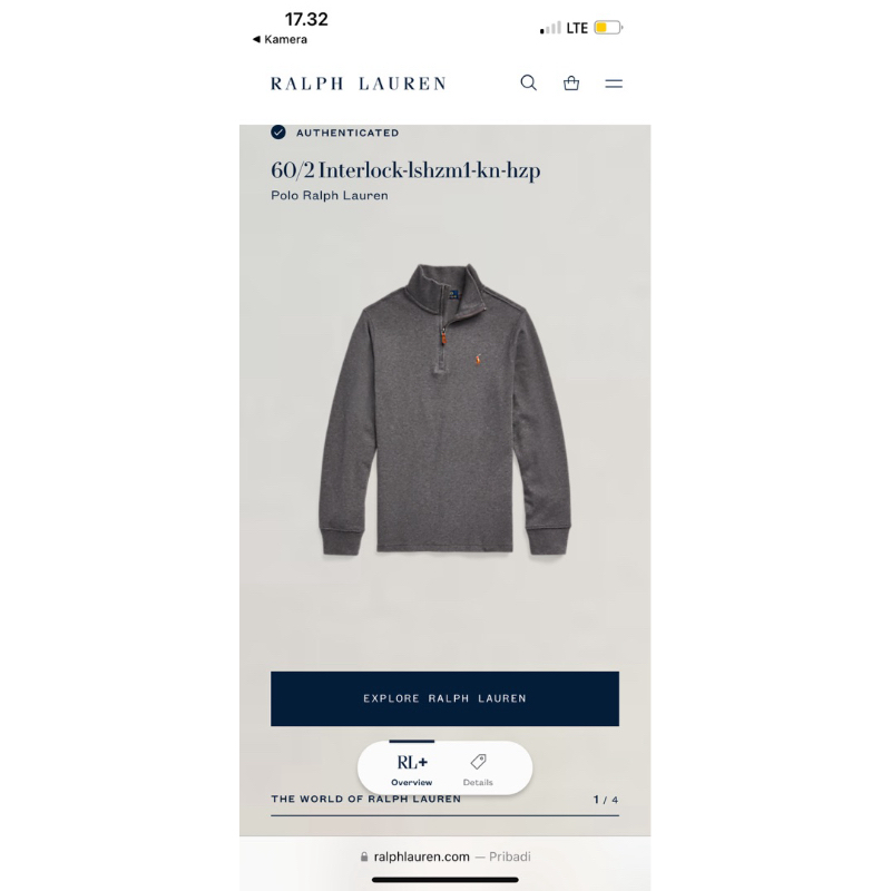 halfzip polo ralph lauren (barcode)