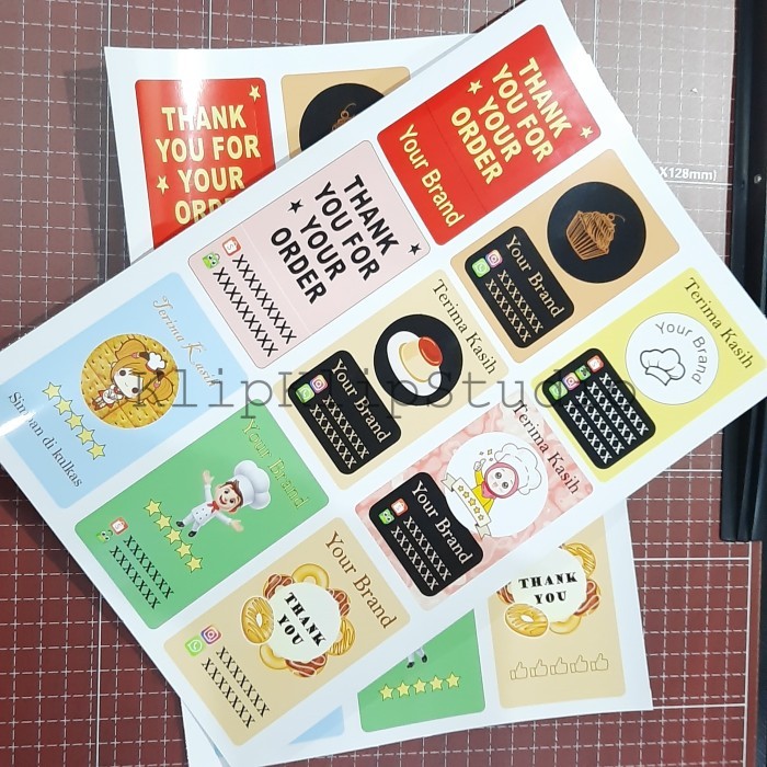 

Sticker Terima Kasih Thank You Custom Brand KK - T3D