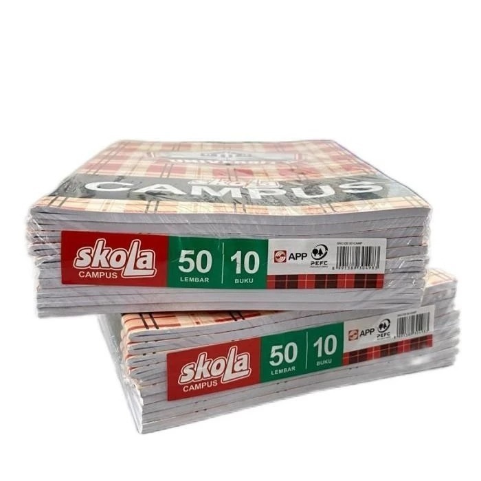 

Buku Tulis Skola Campus Isi 50 Lembar / Buku Sekolah Ukuran Boxy / B5 Campuss 50 Lbr - Per Pak isi 10 Buku Sekola