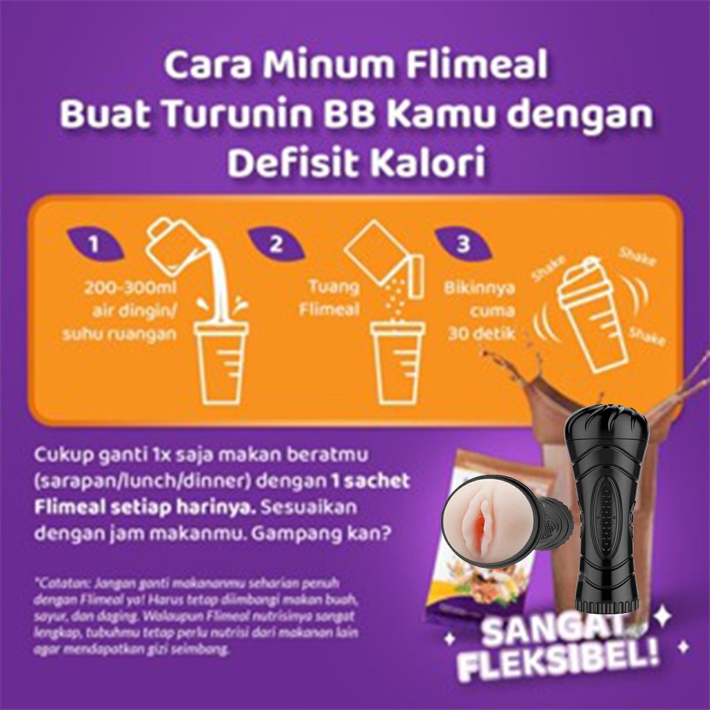 

Flimeal (Meal Replacement) - 1 Box (isi 12 sachet) - Coklat Susu
