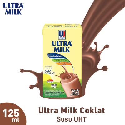 Ultra Milk Susu UHT Coklat Kotak 125 ml