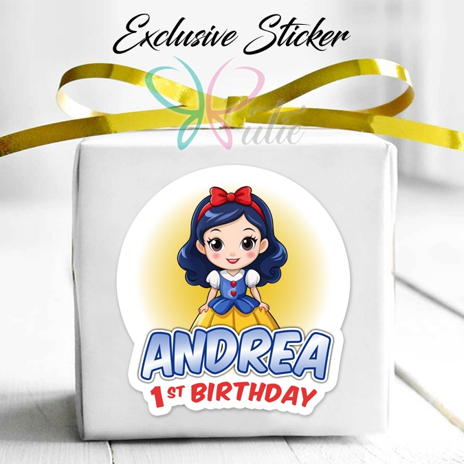 

50 STIKER / STICKER SNOW WHITE 2-2 ULANG TAHUN / ULTAH / BIRTHDAY