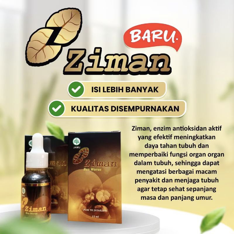 ZIMAN ENZIM ANTIOKSIDAN AKTIP JAMU TETES HERBAL ASLI ORIGINAL 100% TERBAIK