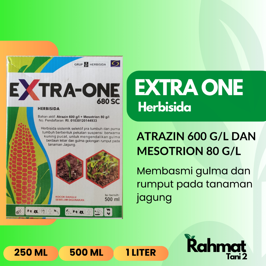 EXTRA ONE - Herbisida Racun Rumput dan Gulma Tanaman Jagung (1L, 500 ml, dan 250 ml)
