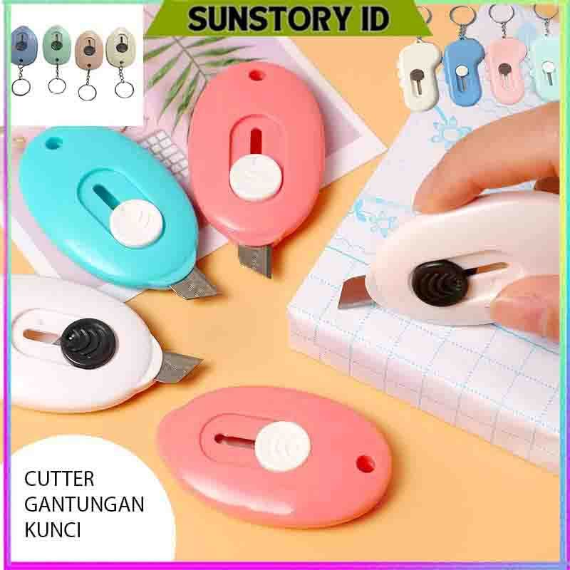 

CUTTER MINI PORTABLE LUCU / GANTUNGAN KUNCI CUTER / PISAU PEMOTONG KERTAS / KARTER MINI / PAPPER CUT