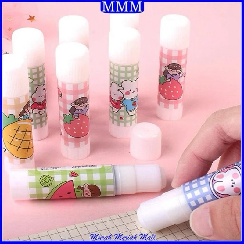 

Lem Stik Perekat Kertas Padat Glue Stick Lem Stik Batang Putar Sekolah Kantor Motif Korea Lucu