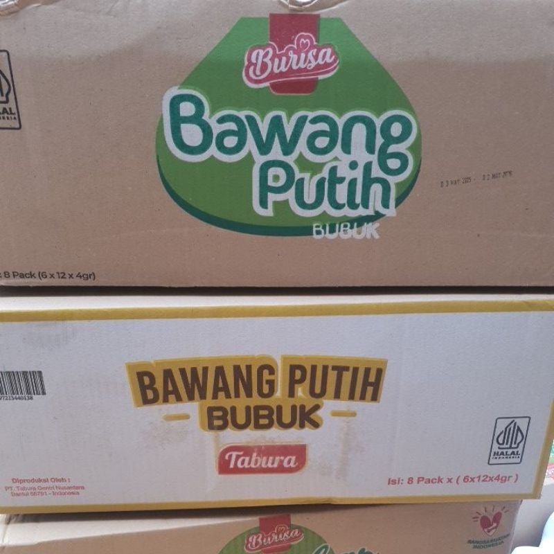 

Bawang Putih Bubuk Tabura/ Burisa 4gr 1DOS