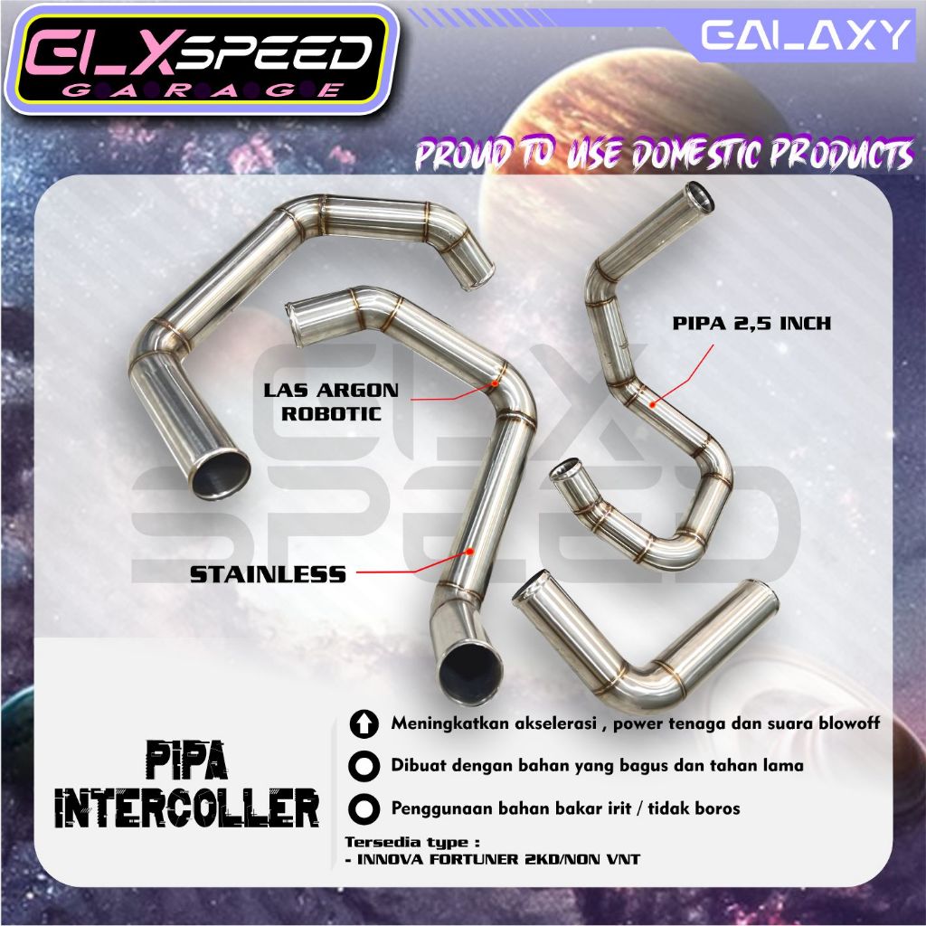 Pipa Piping Intercooler Innova / Fortuner 2kd