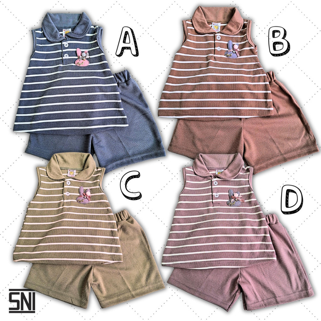 Setelan Anak Perempuan Fashion Set Bayi Baby Girl Murah Bestseller Cola Bear MH