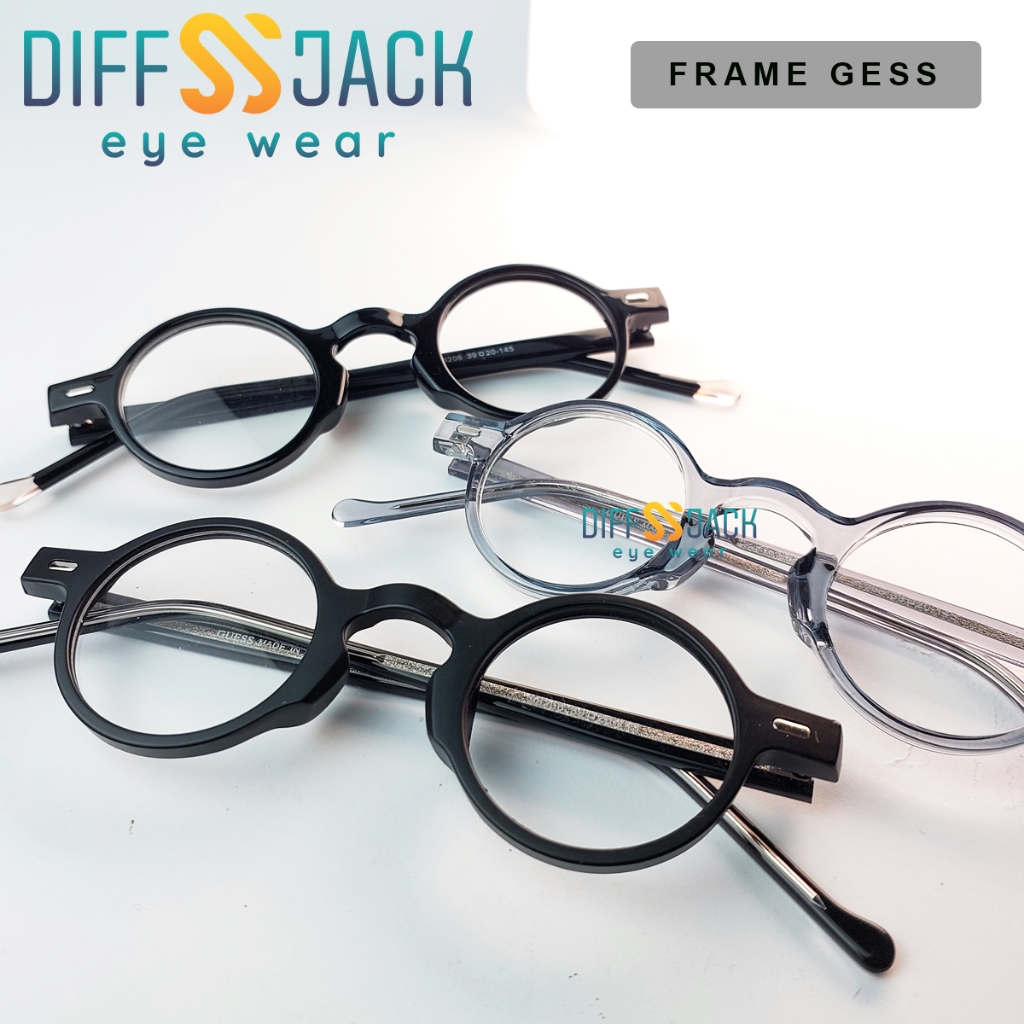 oio Kacamata Korea Bulat Lentur Antiradiasi Blueray Photochromik Pria -Berry