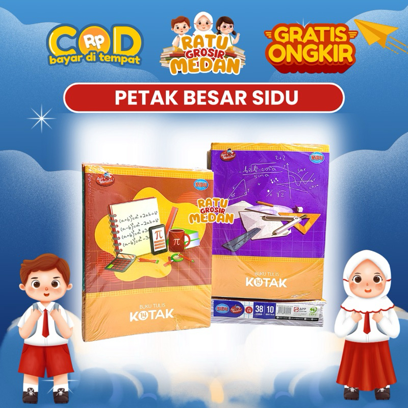 

BUKU PETAK BESAR SINAR DUNIA | SIDU ISI 38 LEMBAR HARGA PER BUNGKUS ISI 10 BUKU