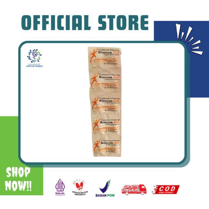 Bionicom zinc tablet suplemen multivitamin kesehatan