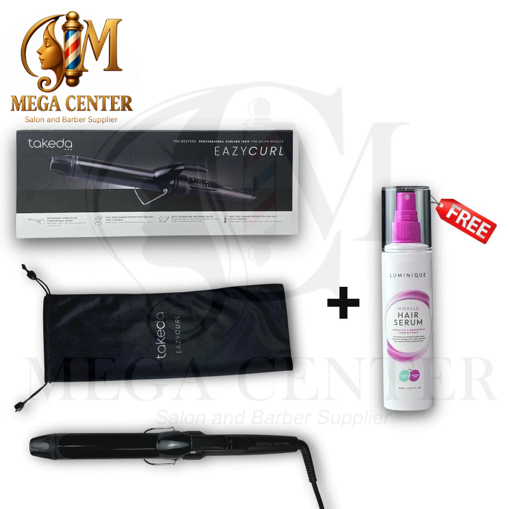 TakedaPro TKD-8227S32 Eazy Curly 32mm FREE Luminique Hair Serum