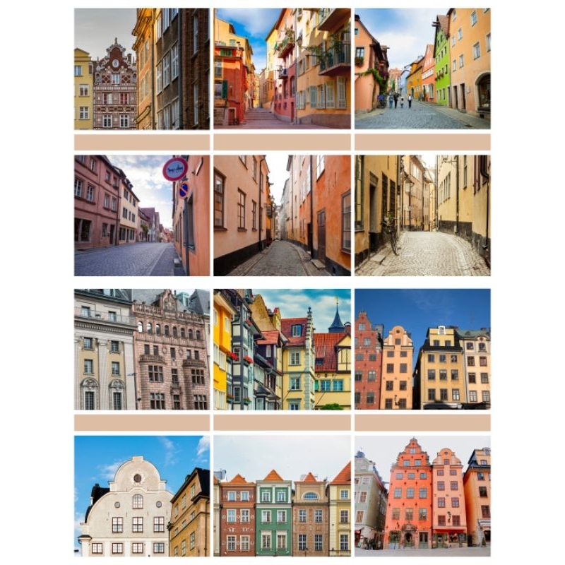 Sticker Aesthetic Edinburgh / Sticker scrapbook/ Sticker Vintage