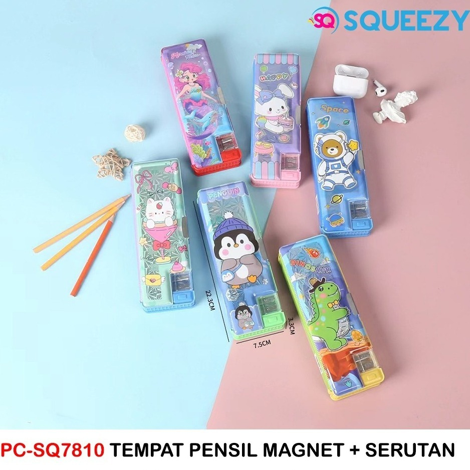 

Harga Grosir ( 1lusin /12pcs ) Kotak / Tempat Pensil Plus Serutan Motif CC-7810