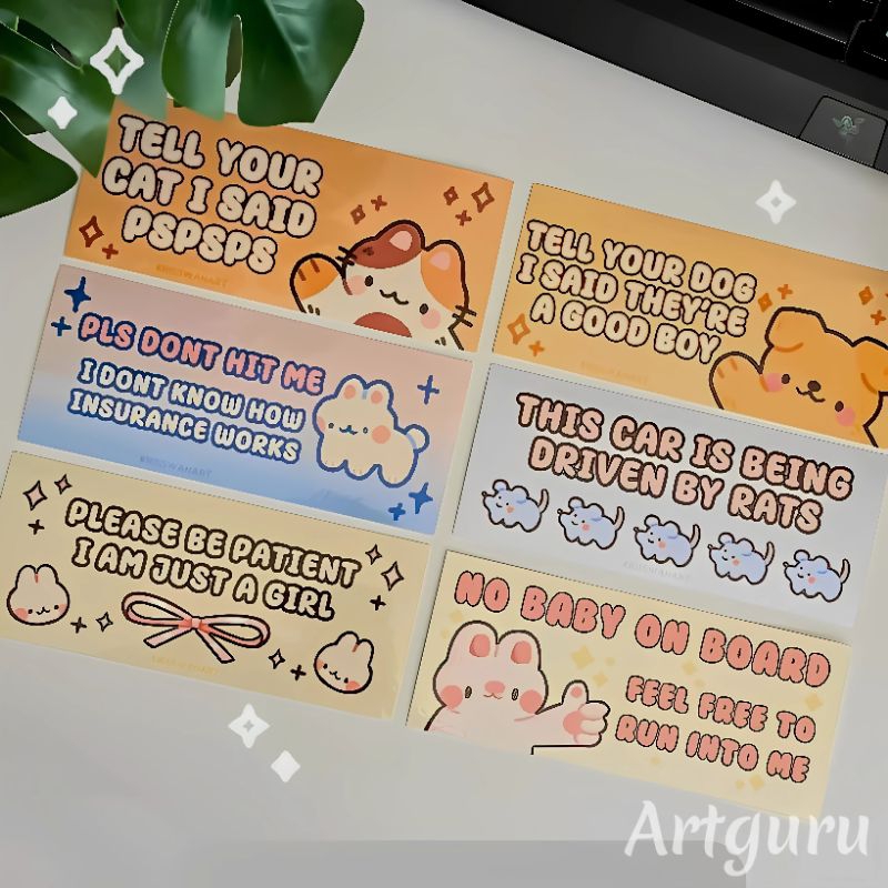 Stiker bumper mobil | accesories mobil dan montor