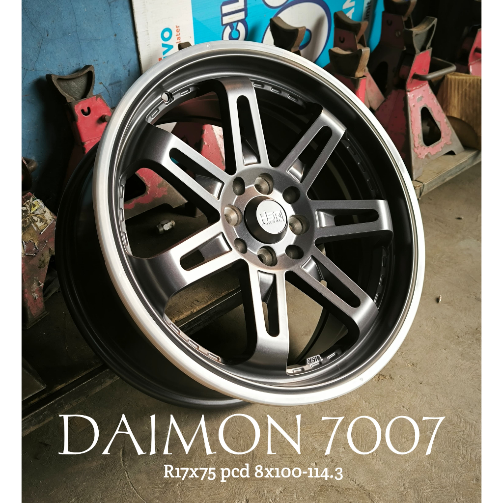 Velg R17 HSR untuk Brio Agya dll ring 17 tipe Daimon Grey - HSR WHEEL OFFICIAL STORE - pelek velek