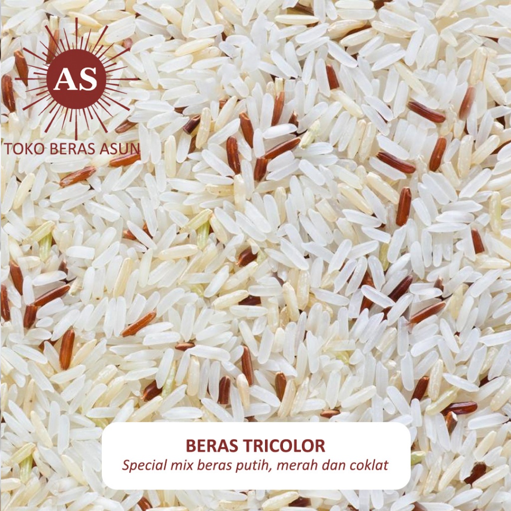

ASUN BERAS Diet Tricolor - Mix Pandan Wangi, Merah & Coklat - 1 / 3 / 5 Kg