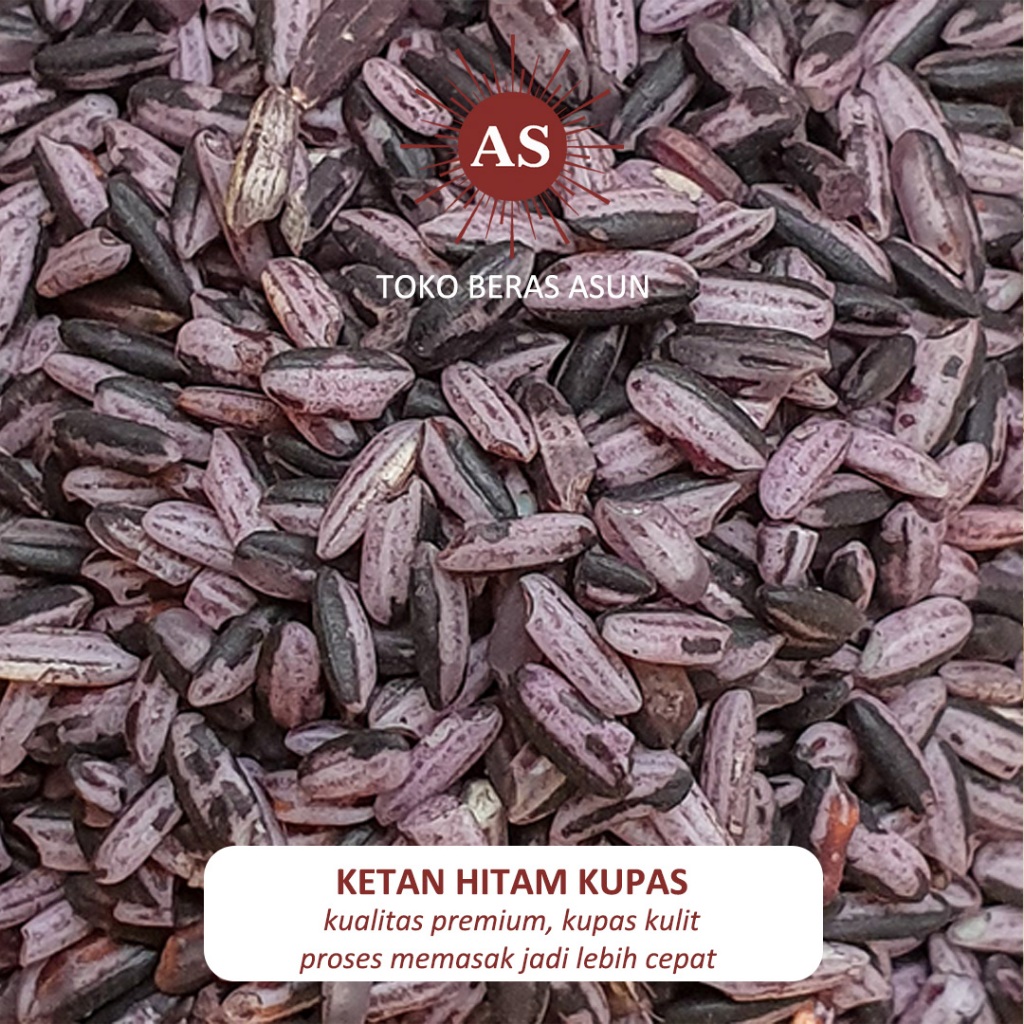 

ASUN BERAS Ketan Hitam Kupas Kulit - Cepat Empuk - Black Glutinous Sticky Rice
