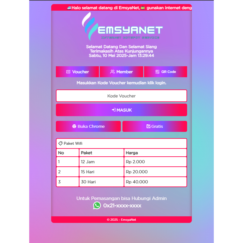 Login Page Mikrotik | Hotspot Login Page Keren | e5 Red