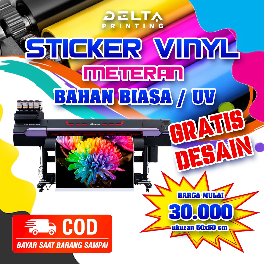 

Sticker Meteran (Cetak Vinyl Biasa / Cetak UV)