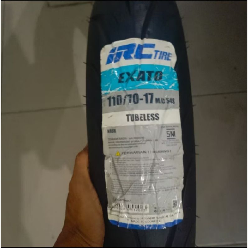 BAN LUAR IRC 110/70 RING 17 (TUBELESS) RX-01/ EXATO NR88 SPORT R25,MT25,NINJA 250FI,CBR 150