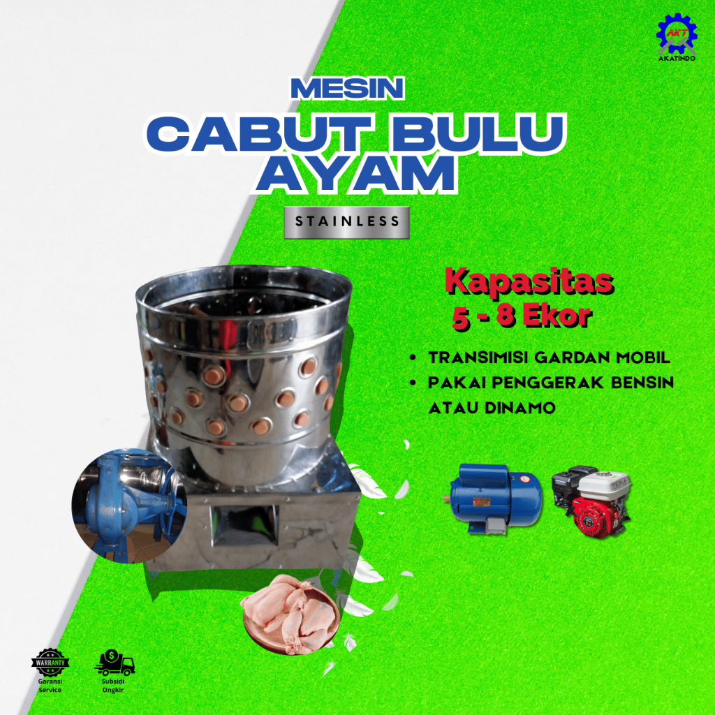 Mesin Cabut Bulu Ayam Stainless. Bubut ayam Gardan Mobil Stainless. Cabut Bulu unggas kapasitas 5-8 