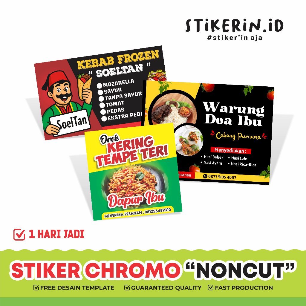 

Custom Stiker Bahan Cromo Bontax Glossy Sticker A3+ Non Cutting File Desain Sesuai Pelanggan