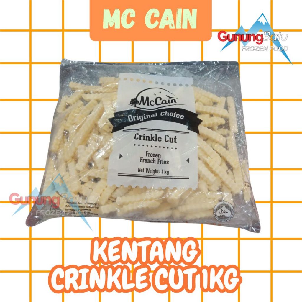 

MC CAIN FRENCH FRIES CRINKLE 1 KG / KENTANG GORENG CRINKLE 1KG
