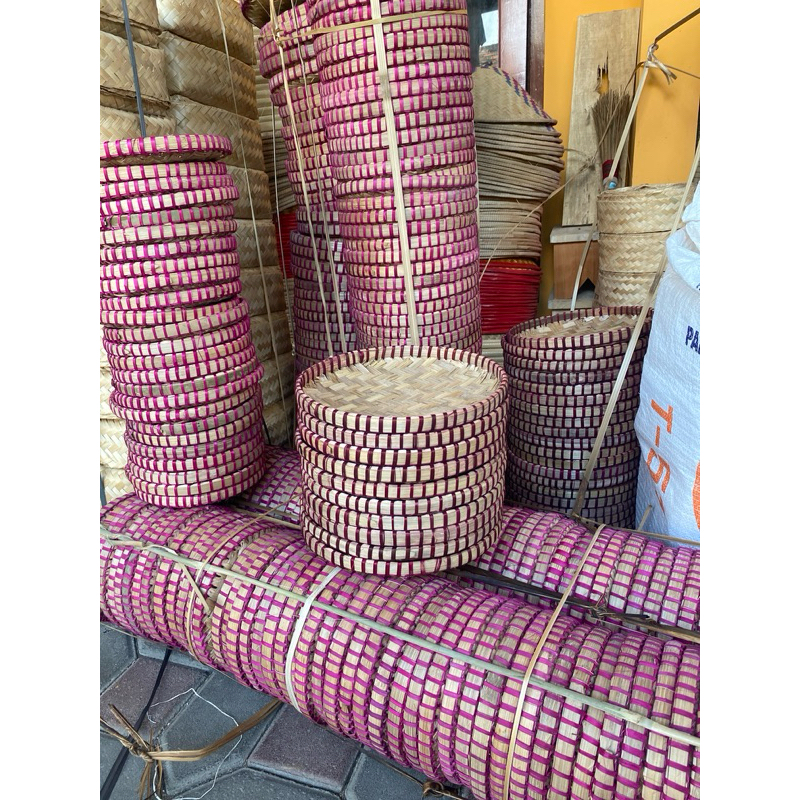 Tampah Bambu Mini tempat kue tumpeng dll