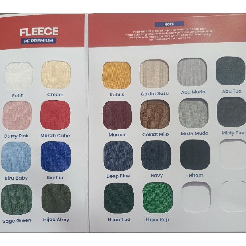 Kain Fleece Pe 1kg kain sweater jaket