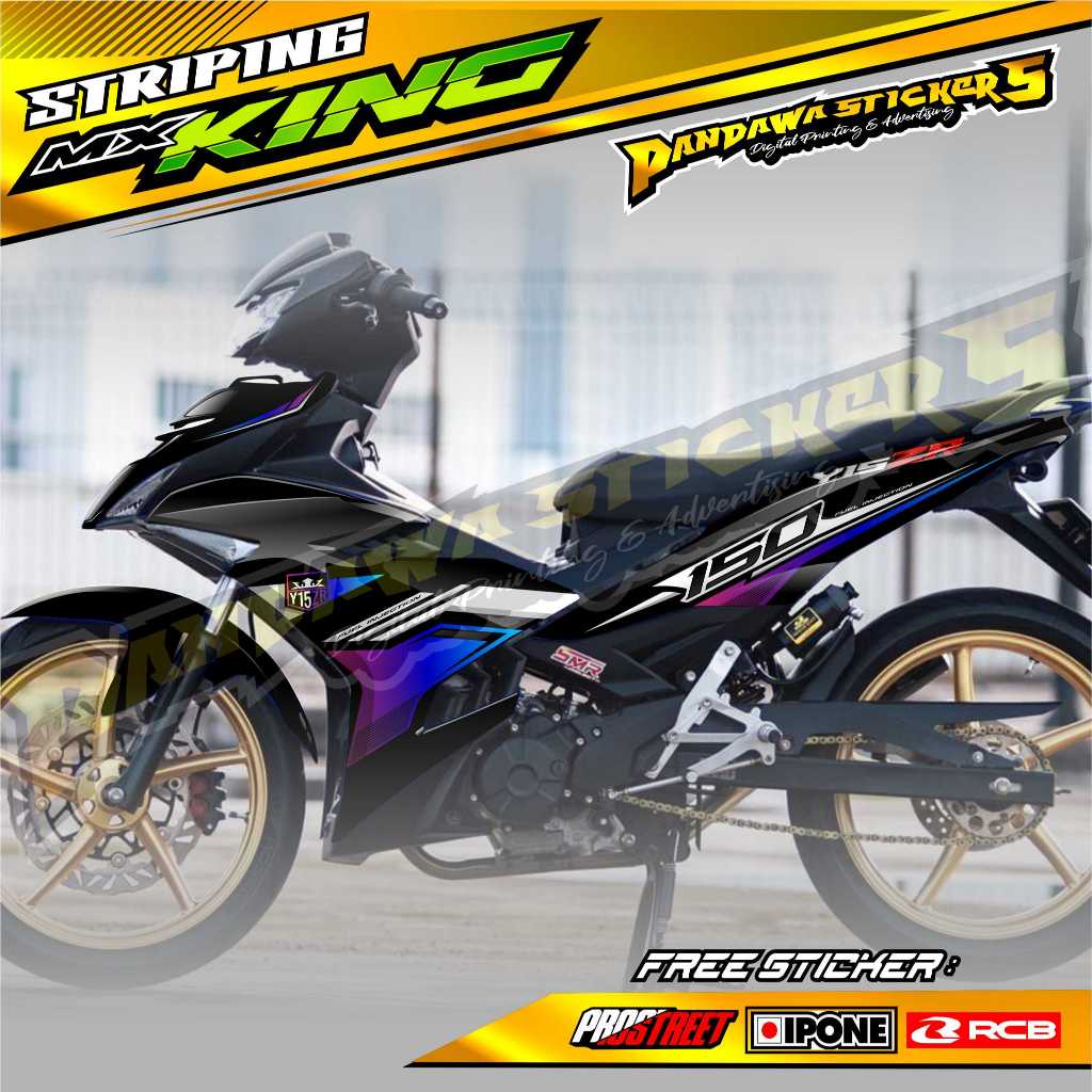 STRIPING VARIASI YAMAHA MX KING SIMPLE / STICKER LIST VARIASI MOTOR YAMAHA MX KING SIMPEL