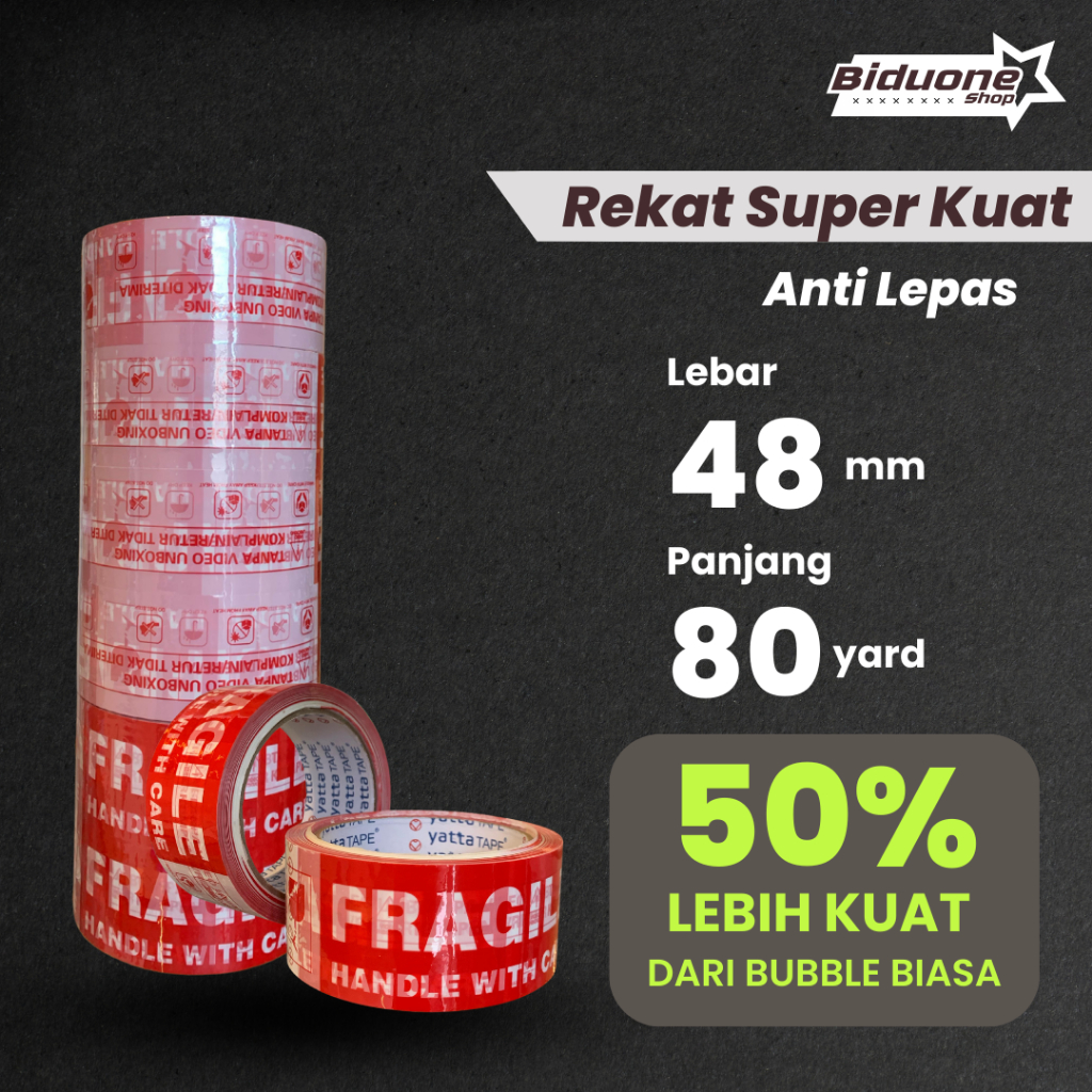

Lakban Fragile Unboxing Merah Putih