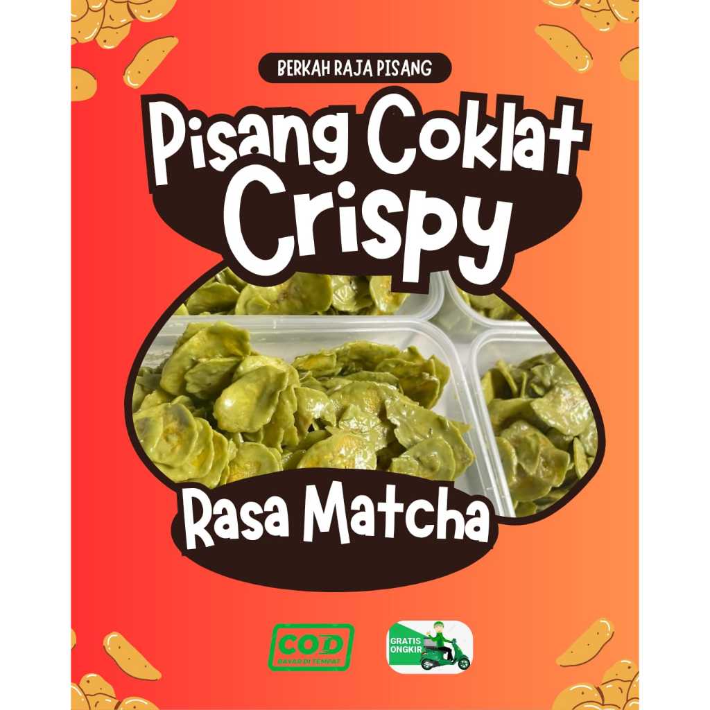 

Pisang Coklat Crispy 200gr Rasa Matcha Murah Renyah Coklat Melimpah || Keripik Pisang Coklat