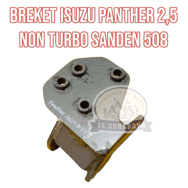 Breket Panther 2.5 Non turbo pasang sanden 508 Isuzu Bracket Ac Mobil Dudukan Kompresor (Baru/New)