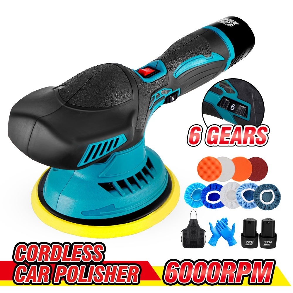 Mesin Lengkap Busa Poles Mesin Poilsher Pengamplasan Poles Waxing Nirkabel Alat Poles Car Polisher W